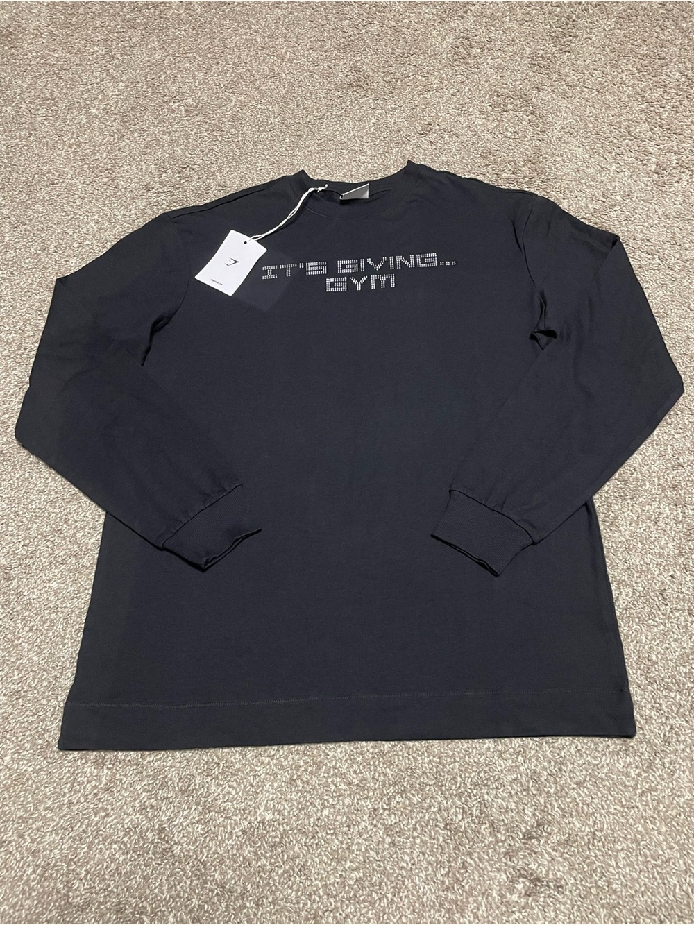 NWT Gymshark It’s Giving Gym Rhinestone Long Sleeve Shirt Women’s XS